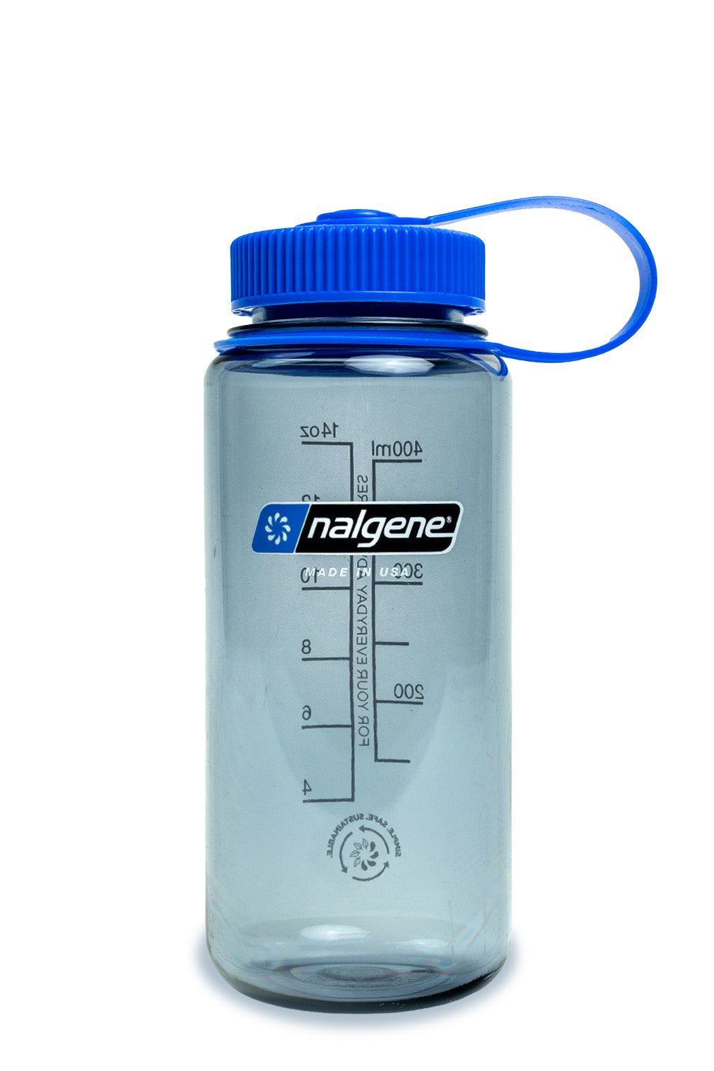 thumbnail image 2 of Nalgene Wide Mouth Round Loop-Top Water Bottle – 16 Oz, Clear, 703334 2 of 5