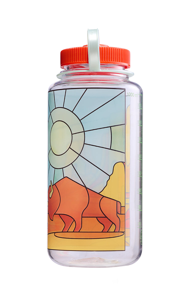 32oz Wide Mouth Stained Glass Print Bottles