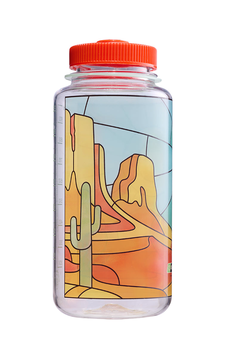 32oz Wide Mouth Stained Glass Print Bottles