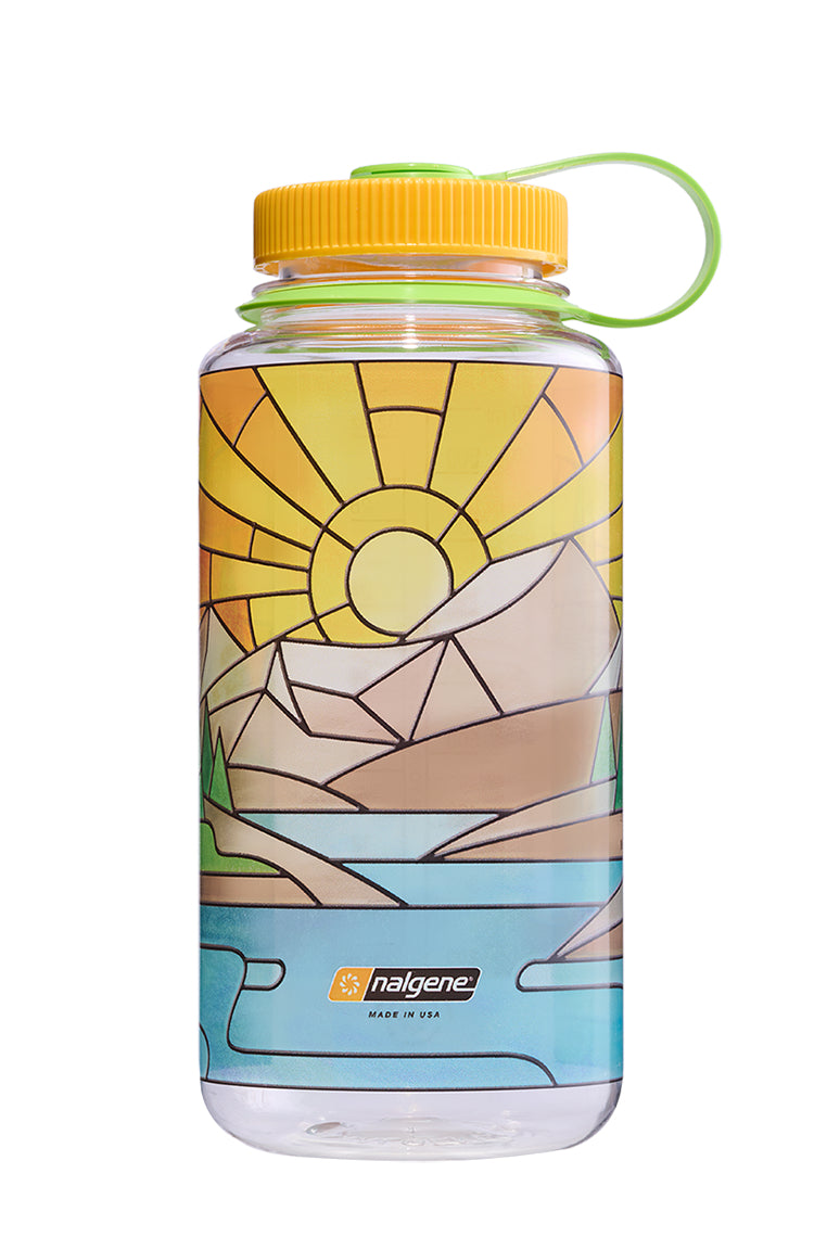 32oz Wide Mouth Stained Glass Print Bottles