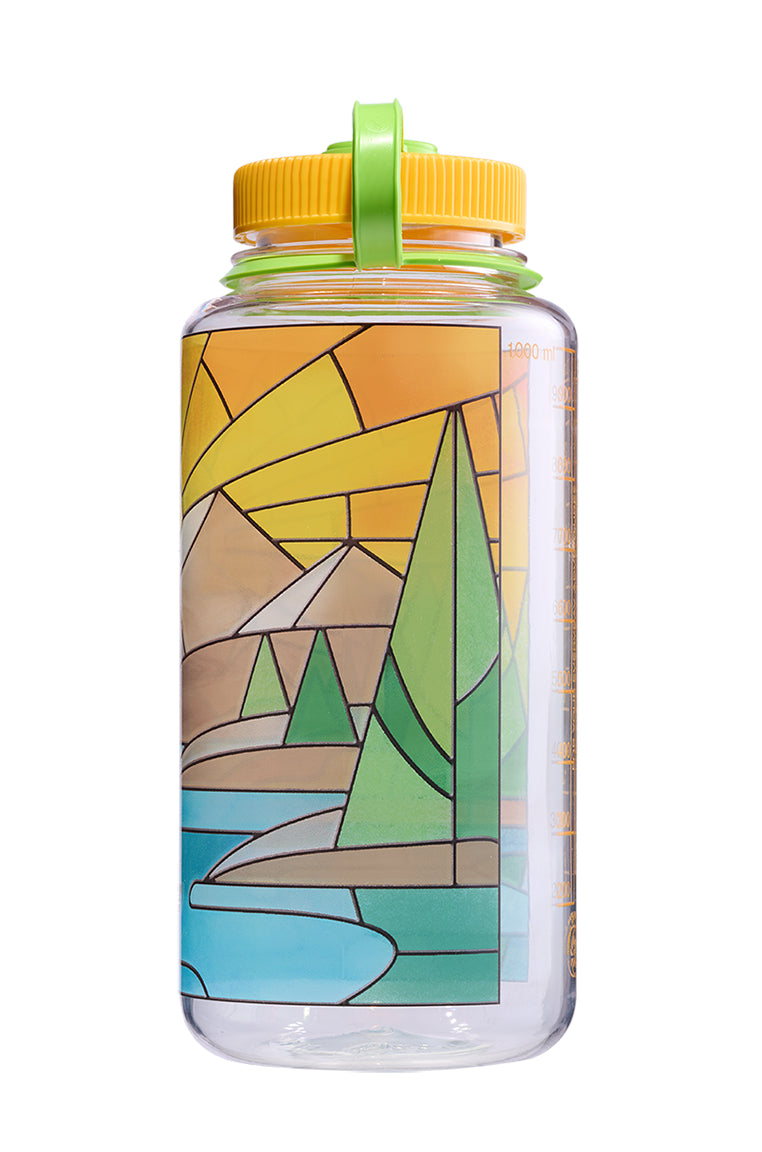 32oz Wide Mouth Stained Glass Print Bottles