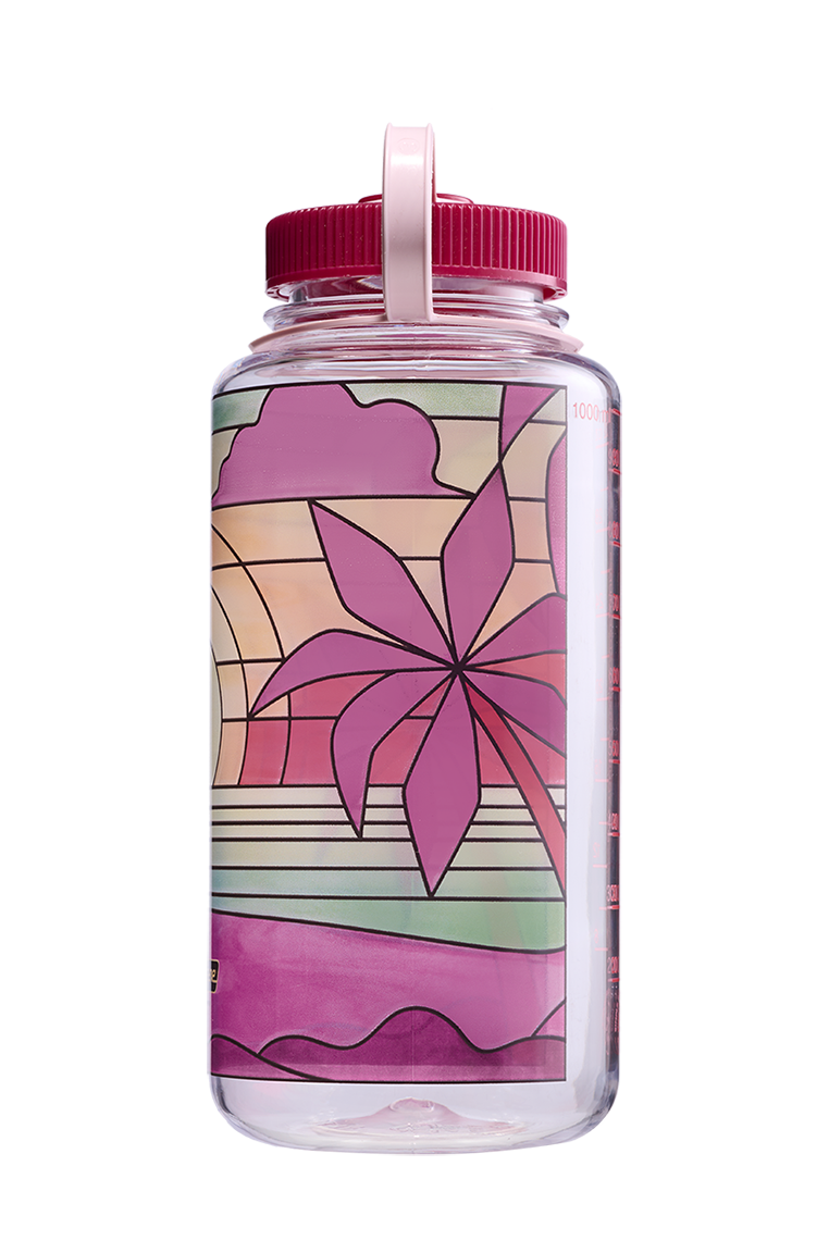 32oz Wide Mouth Stained Glass Print Bottles