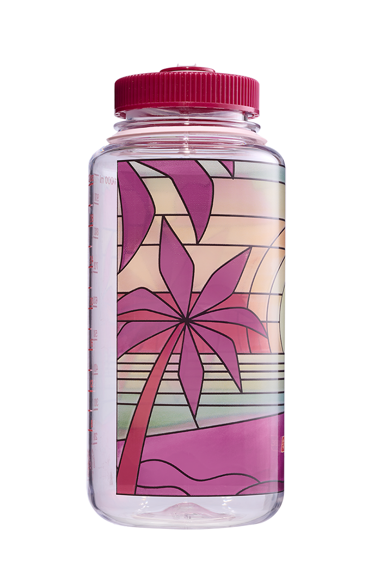 32oz Wide Mouth Stained Glass Print Bottles