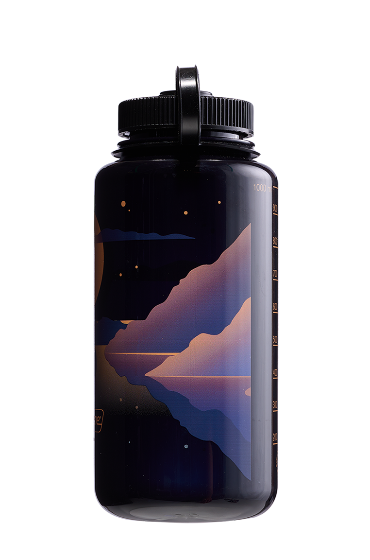 32oz Wide Mouth Negative Landscape Bottles