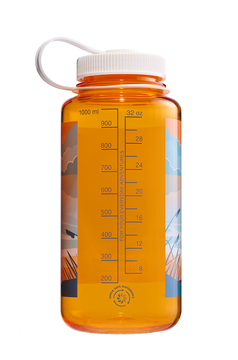 32oz Wide Mouth Negative Landscape Bottles