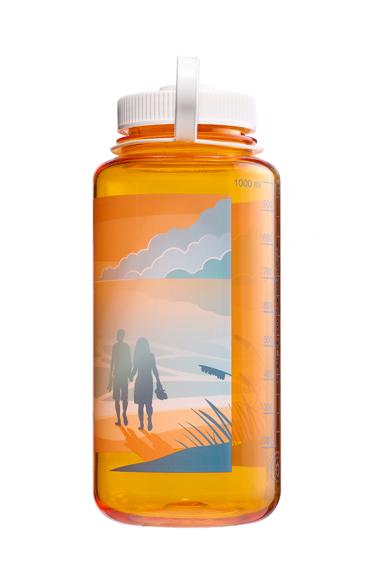 32oz Wide Mouth Negative Landscape Bottles